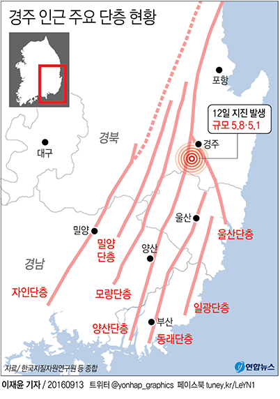 <규모 5.8 지진> 흔들리고 갈라지고 떨어지고…한반도 전체가 '비명'(종합3보) - 1