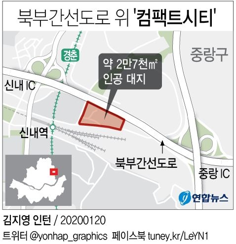 북부간선도로 위 '축구장 4배' 인공대지에 공공주택·공원 조성 - 2
