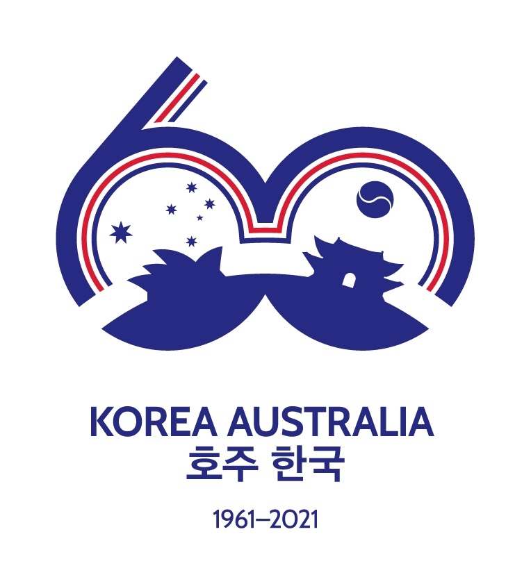 This photo, provided by the Australian Embassy in Seoul, shows a logo commemorating the 60th anniversary of the establishment of diplomatic relations between South Korea and Australia. (PHOTO NOT FOR SALE) (Yonhap)