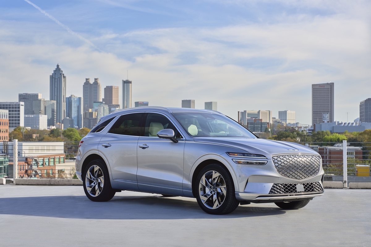 This file photo provided by Hyundai Motor Group shows the Genesis GV70 electrified model. (PHOTO NOT FOR SALE) (Yonhap)