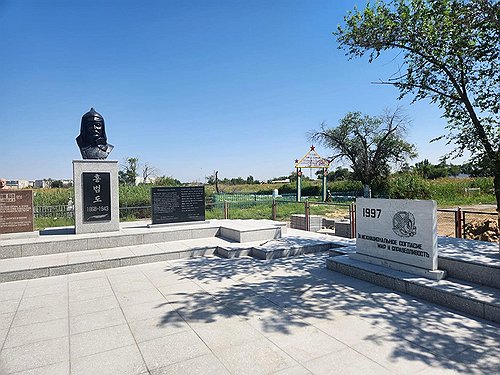 This file photo, provided by the veterans ministry on Nov. 1, 2023, shows a park dedicated to revered Korean independence fighter Hong Beom-do in Kazakhstan. (PHOTO NOT FOR SALE) (Yonhap)