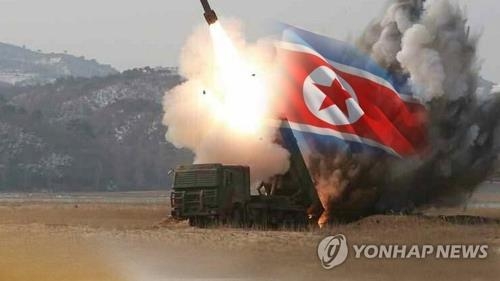 北朝鮮が２６日朝、短距離ミサイルを３発発射した（イメージ）＝（聯合ニュースＴＶ）