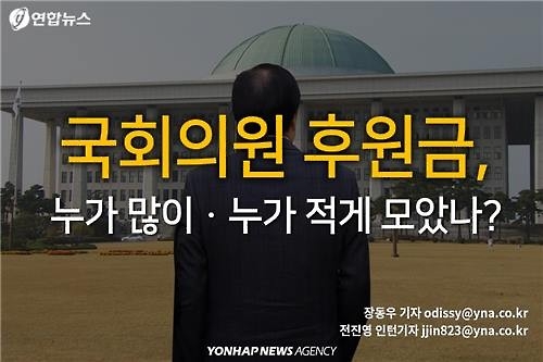 <카드뉴스> 국회의원 후원금, 누가 많이 누가 적게 모았나? - 2