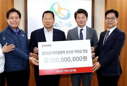 정몽규 리우올림픽선수단장, 태릉선수촌 방문해 격려(종합) - 3