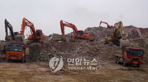 옛 태백관광개발공사 리조트 조성공사 모습