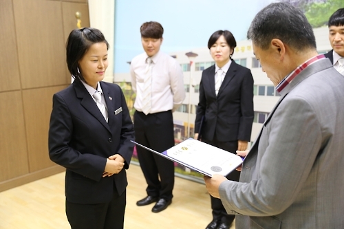 소방안전강사 최우수상 박정숙 소방장
