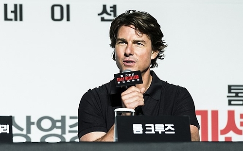 2015 '미션 임파서블:로그네이션'으로 내한한 톰 크루즈