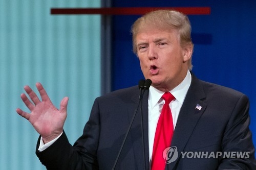 지난해 8월6일 폭스뉴스 주최 첫 공화당 경선후보 TV토론 당시의 도널드 트럼프