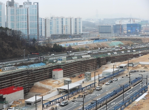 SRT 동탄역 주변이 한창 개발되고 있다