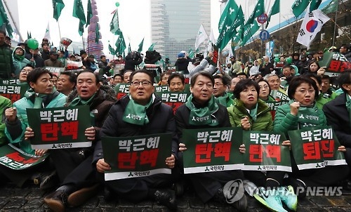 野, '광장의 힘' 업고 탄핵 직진…대선주자들, '촛불'과 함께(종합) - 2