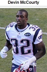 美NFL 잉글랜드 패트리어츠의 데빈 맥코티