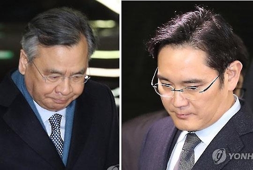 박영수 특검(왼쪽)과 이재용 부회장(오른쪽)
