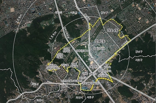 양재우면개포 R&CD 특구 위치도