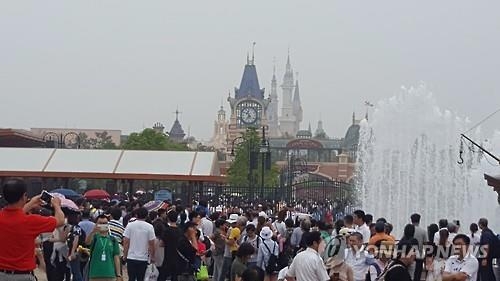 중국 상하이 디즈니랜드 전경
