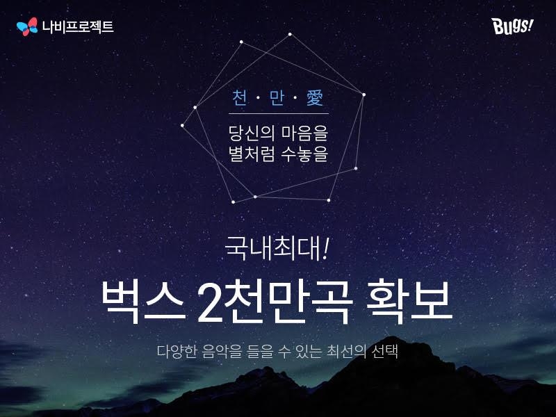 벅스, 보유 음원 2천만곡 국내 첫 돌파 - 1