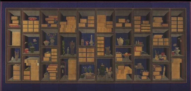 클리블랜드미술관이 소장한 조선 후기 화가 이택균의 '책거리 10폭 병풍'