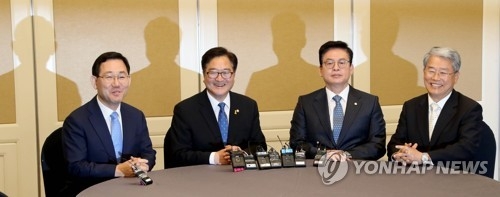 여야 원내대표들