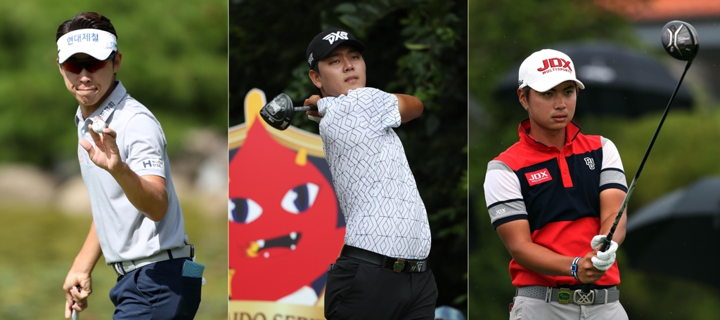 대상 포인트 1∼3위 최진호, 이정환, 이형준.(왼쪽부터)