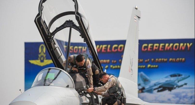태국 공군기지에 도착한 T-50TH[사진출처 더 네이션 홈페이지]