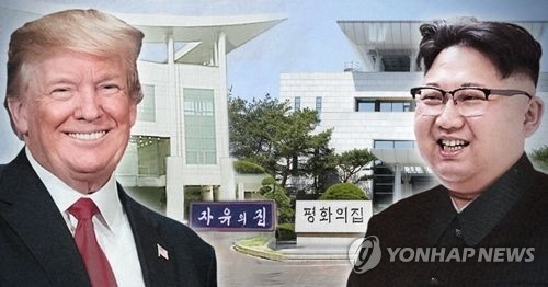 도널드 트럼프 미국대통령(왼쪽)과 김정은 북한 국무위원장(오른쪽)