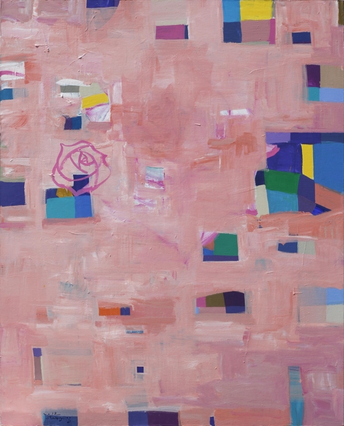 '빛의 언어 LL18-4'. 162x130cm, acrylic on canvas, 2018.