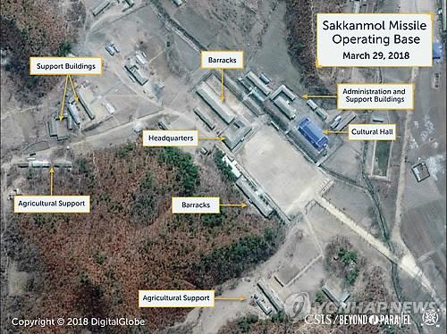 美 CSIS가 공개한 北 삭간몰 미사일 기지 위성사진
