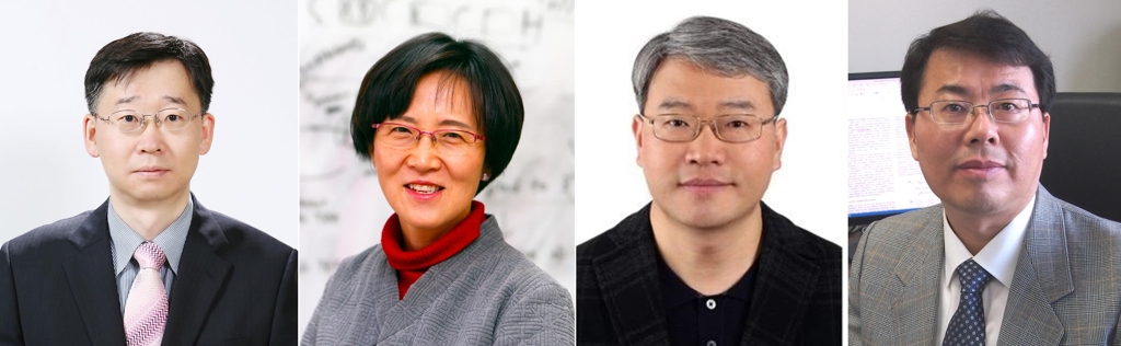 한국과학상 이탁희·이영숙 교수, 한국공학상 심태보·최원용 교수(왼쪽부터)