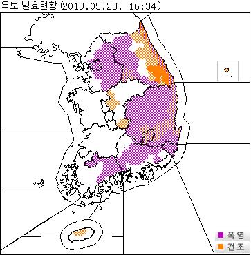 특보 발효 현황
