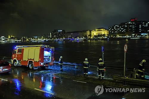 '한국인 탑승' 유람선 침몰한 다뉴브강 주변서 수색작업