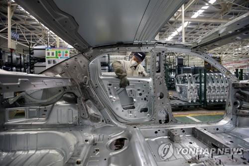 중국 우한의 한 자동차 공장