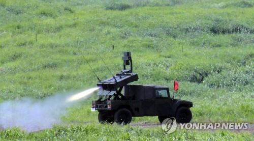 일본 자위대 중거리 다목적 유도탄 발사 훈련