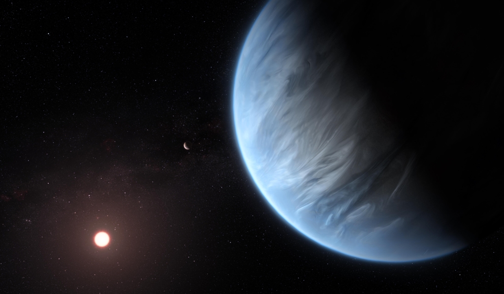 110광년 밖 외계행성 K2-18b 상상도 