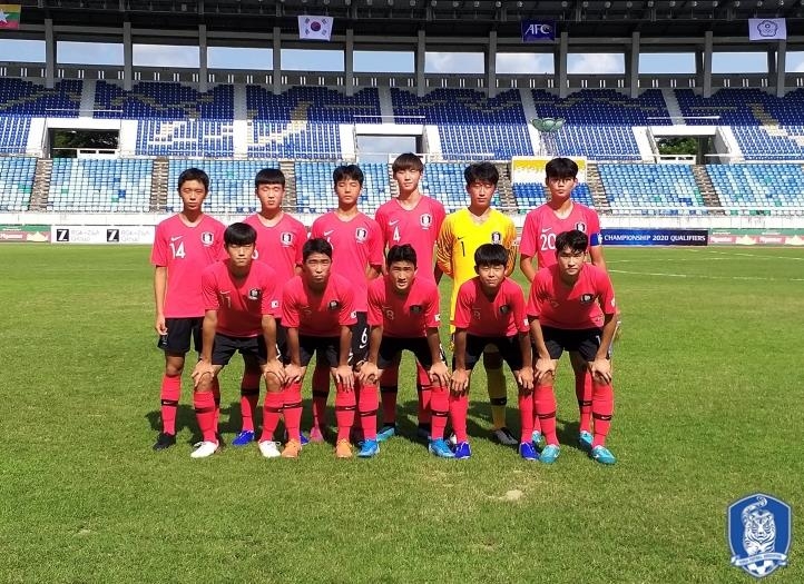 한국 15세 이하 남자 축구대표팀.