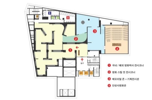 단성사 영화역사관 내부 구성도