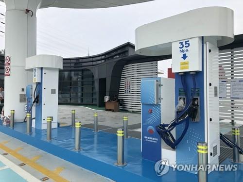 장쑤성 루가오시의 수소충전소