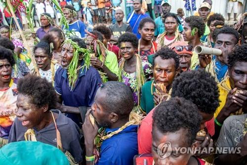 독립투표로 축제 분위기인 파푸아뉴기니 부건빌 자치주