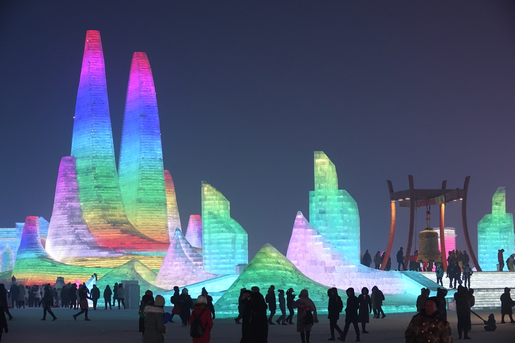 중국 하얼빈 '빙설대세계' 행사장