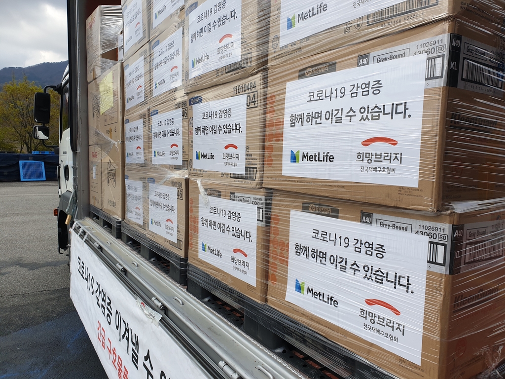 희망브리지가 경북지역 병원에 지원한 보호용품