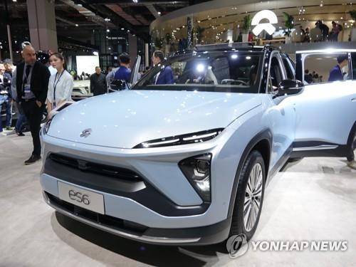 2019년 상하이모터쇼 전시된 니오의 SUV 전기차
