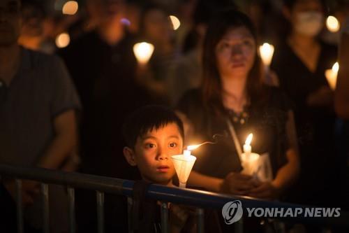 작년 홍콩에서 진행된 톈안먼 희생자 추도 집회