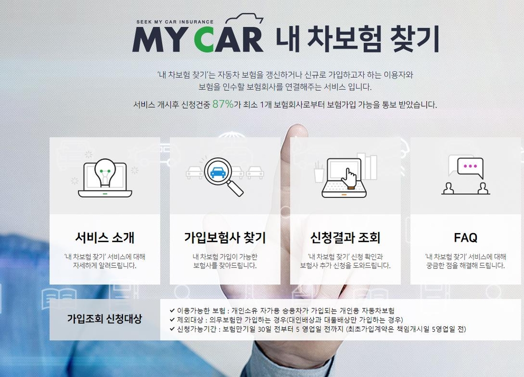 '내 차보험 찾기' 서비스