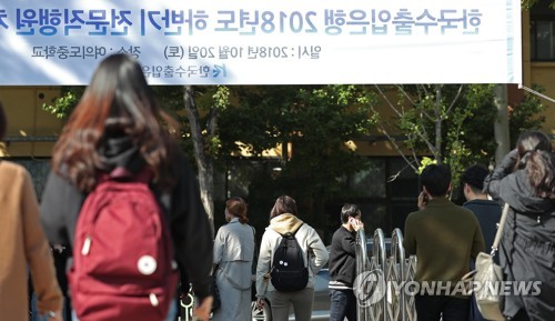금융공기업 필기시험 마친 수험생들