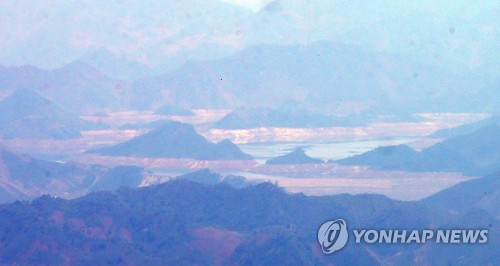 2015년 6월 6일 북한 금강산댐 전경
