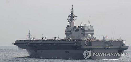경항모로 개조 중인 일본 이즈모함