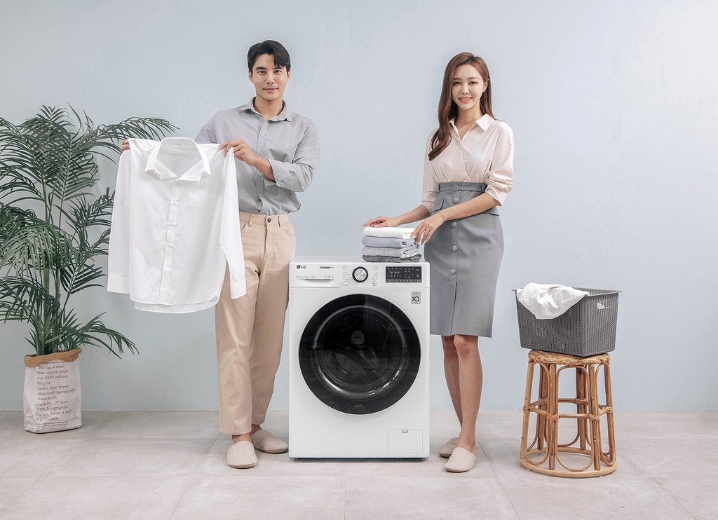인공지능 DD(Direct Drive)세탁기 'LG 트롬 세탁기 씽큐' [LG전자 제공. 재판매 및 DB 금지]