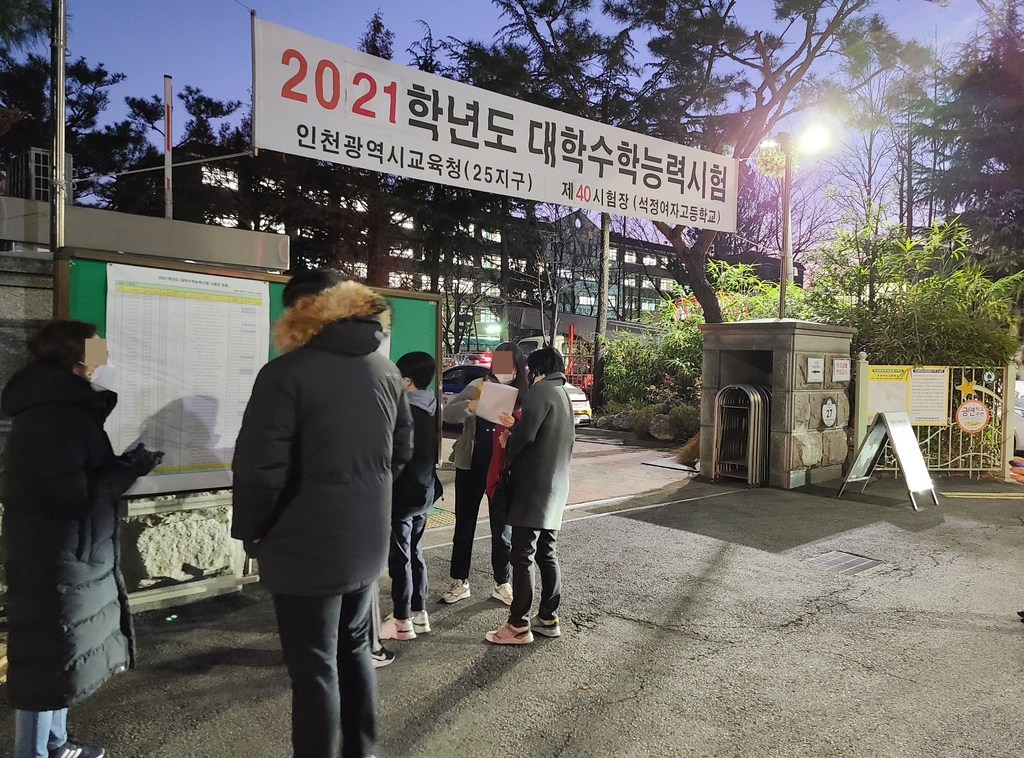 한산한 수능 시험장