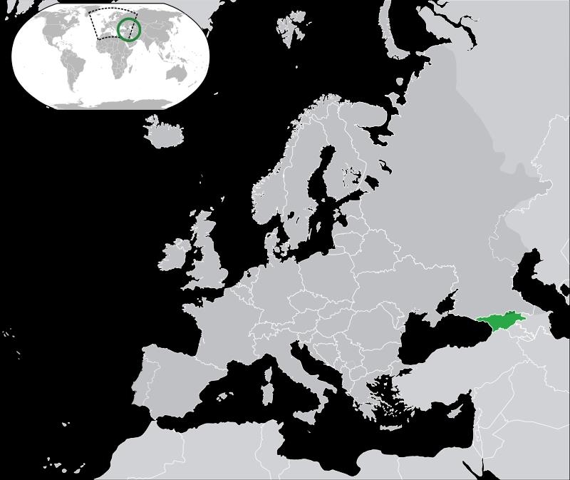 친서방 노선을 걷고 있는 옛 소련국가 조지아(녹색 표시)