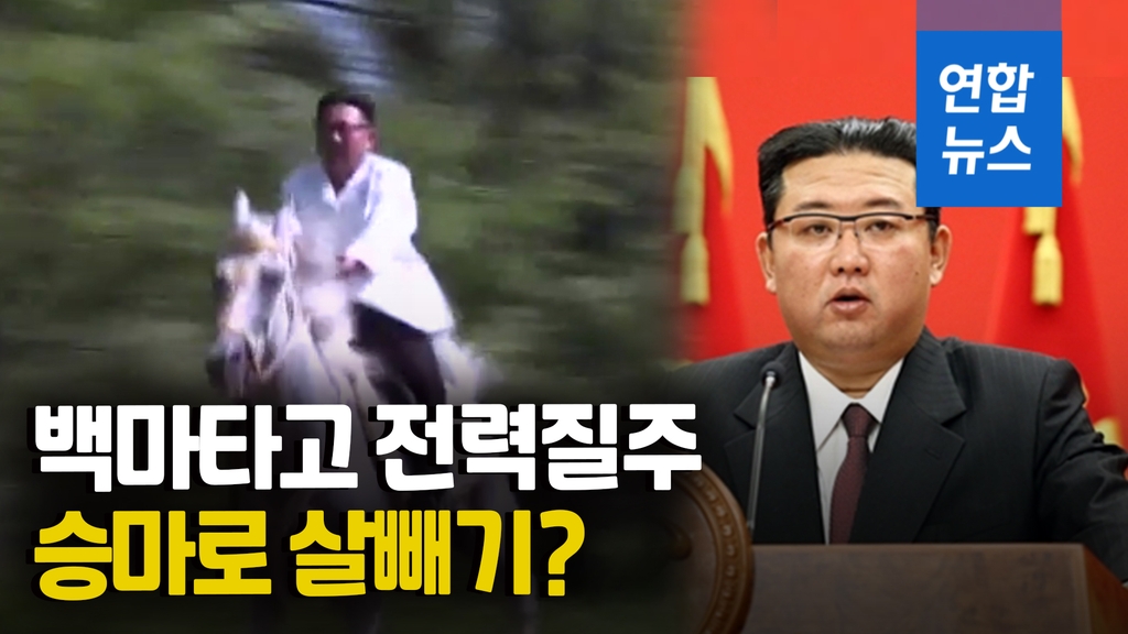 [영상] 김정은 '다이어트' 비결은 승마?…백마 타고 '전력 질주' - 2