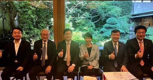 지난 7월 일본을 방문한 린자룽 대만 외교부장