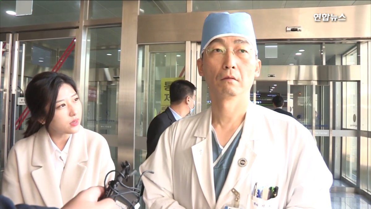 [현장영상] 귀순 북한 병사 위중…"장기 오염 심각해 열흘이 고비"